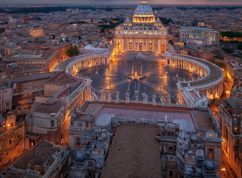 La Basílica de San Pedro al atardecer